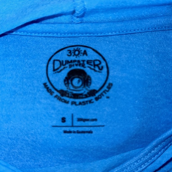 Dumpster Diver Long Sleeves hoodie T-Shirt Blue Beach Happy Size Small Blue - Picture 5 of 11
